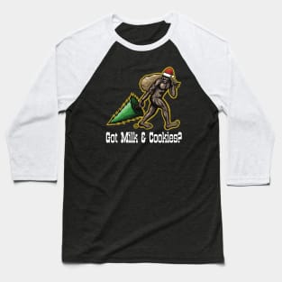 Santa Bigfoot Baseball T-Shirt